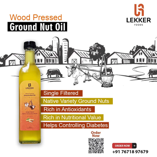 Groundnut oil - Wooden pressed - Single Filtered
