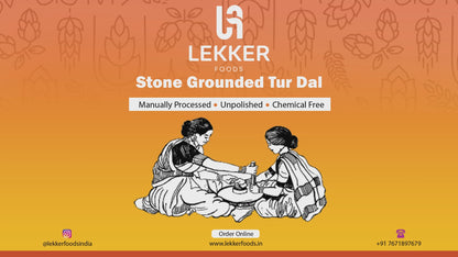 Unpolished and Stone grounded Tur Dal (Kandi Pappu)